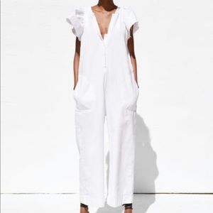 Zara rustic white jumpsuit